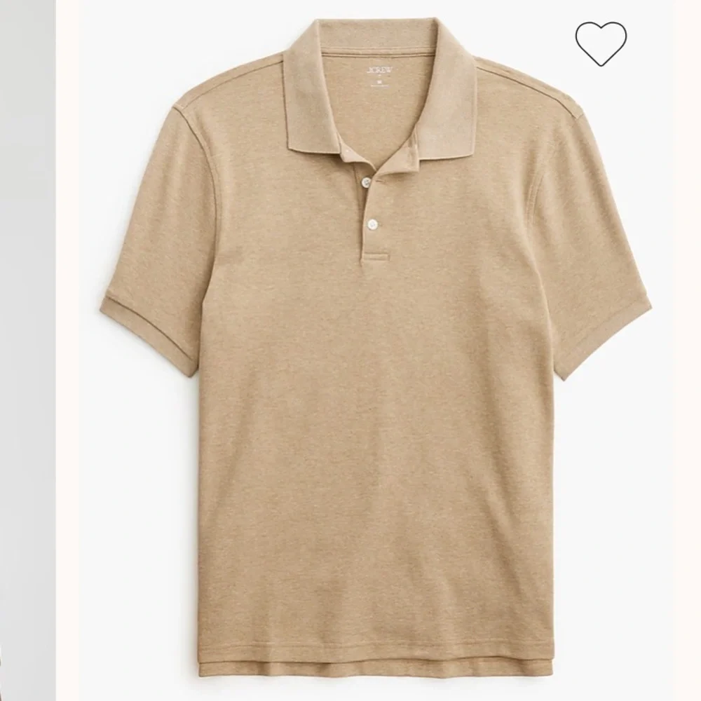 J crew Soft-touch polo shirt heather dark flax
